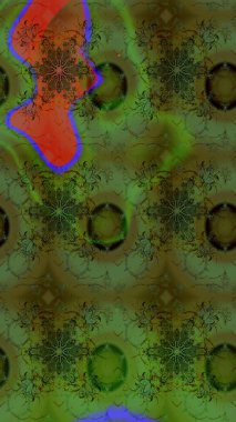 Gömlek, arka plan modelini çiz. Tropik çiçekler. Yeşil ve kahverengi renkte çiçekler.