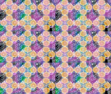 El çizimi Raster çizimi. Çizim çiçek deseni duvar kağıdı, web sitesi arka planı, ambalaj kağıdı, davetiye, broşür, afiş veya web sitesi için kullanılabilir. Karalama elementleri.