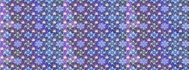 Raster Çiçek İllüstrasyonu 'nun şirin tekstili. Mor ve mavi renkte etnik çiçeklerle süslenmiş zarif bir eskiz..