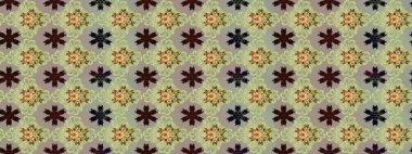 Raster Çiçek İllüstrasyonu güzel tekstil. Tarafsız renklerde etnik çiçeklerle zarif bir eskiz..