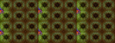 Yumuşak, yeşil renkli bahar çiçekleri. Çiçek ve yapraklı karalama şeklinde Raster çiçek deseni. Raster illüstrasyonu.