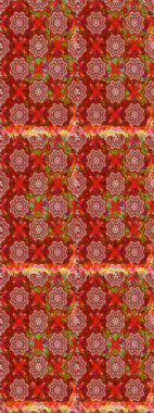 Flowers on red and brown colors in watercolor style. Seamless floral pattern with flowers on red and brown colors.