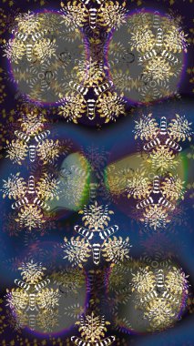 Düz Çiçek Elementleri Tasarımı. Raster illüstrasyonu. Gri renkli, zarif çiçek buketli suluboya. Renkli Bahar Teması çizim şablonu.