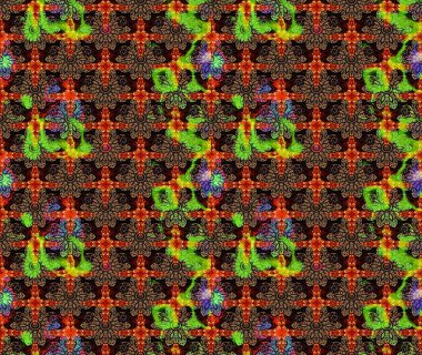 Chichi 'nin kumaş kalıbını çiz. Raster illüstrasyonu. Renkli Bahar Teması eskiz kalıbı. Düz Çiçek Elementleri Tasarımı. Çiçek deseni.