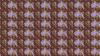 Kabile sanatı boho baskısı, klasik çiçek arkaplanı. Arkaplan dokusu, duvar kağıdı, çiçek teması gri, kahverengi ve nötr renklerde. Soyut etnik raster çizim kalıbı.