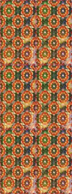 Raster illüstrasyonu. Kahverengi renklerde ve altın elementlerle klasik, pürüzsüz desen.