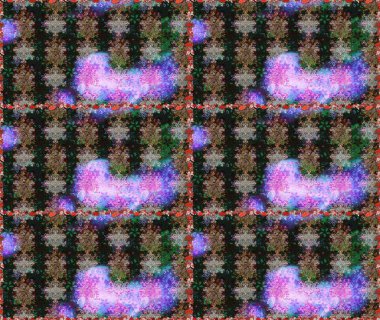 Gri ve kahverengi renkli çiçekler. Kumaş desenli papatya çiçekleri ayrıntıları.