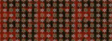 Tropik, dikişsiz çiçek deseni. Raster illüstrasyonu. Kahverengi ve gri renkte çiçekler.