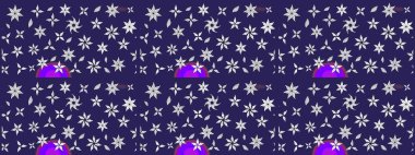 Küçük çiçekli kusursuz yay deseni. Raster illüstrasyonu. Suluboya tarzında kahverengi renkler üzerine.