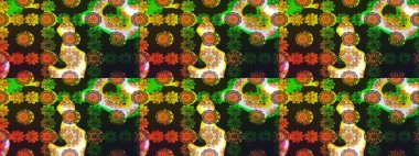 Yapraklı çizim şekli. Şirin, zarif çiçekler Raster illüstrasyonu. Poster ya da kapak için arka plan. Tekstil için figür. Davetiye ve kartpostal tasarımı için dekoratif çiçek unsurları.