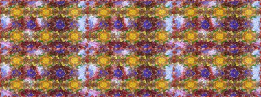 Suluboya çizim kalıbı. Çiçek izi. Suluboya tarzında kahverengi renkte çiçekler.