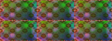 Yeşil ve kahverengi renkli çiçekler. Raster düz çiçekleri pürüzsüz desen. Tasarım hediye paketi, tebrik kartları, posterler ve afiş tasarımı.