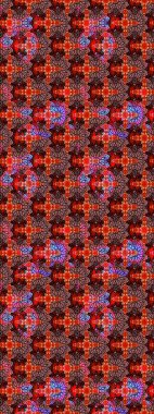 Kırmızı renkte çiçekler. Raster illüstrasyonu. Çiçek süslemeli çizim deseni.