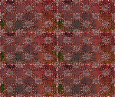 Kahverengi ve gri renklerde karalamalı çiçeklerle kusursuz çiçek deseni. Raster illüstrasyonu.