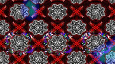 Vadinin çiçekleri siyah renklerde. Çiçeksel çizim kalıbının çizimi.