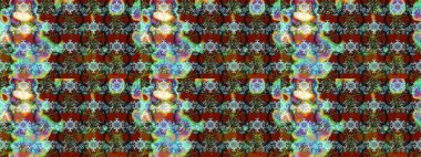 Raster illüstrasyonundaki çiçek desenli çizim. Renkli Bahar Teması eskiz kalıbı. Süslü kumaş deseni. Düz Çiçek Elementleri Tasarımı.