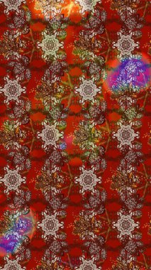 Çiçekli çiçek deseni, suluboya. Düz Çiçek Elementleri Tasarım Raster illüstrasyonu. Renkli çiçekler. Renkli Bahar Teması Eskiz Şablonu.