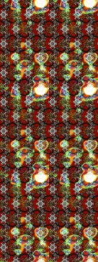 Tekstil için suluboya eskiz deseni. El çizimi çiçek çizimi deseni (fayans). Şirin çiçekli, desenli, rengarenk çizim deseni.