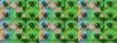 Sevimli çiçek raster deseni. Düz Çiçek Elementleri Tasarımı. Yeşil renkli çiçekler. Renk Bahar Teması eskiz şablonu.