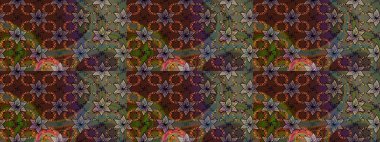 Çiçek desenli raster, kahverengi çizgi grafik desenli soyut raster arkaplan. Modern stil dokusu.