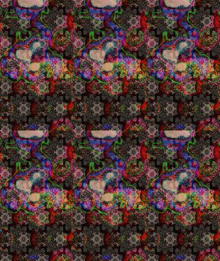 Raster illüstrasyonu. Tomurcukları çiçek olan sevimli bir çiçek deseni. Kumaş, tekstil, duvar kağıdı baskısı için. Raster. Eskiz geçmişi. Antika retro tarzı.