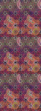 Küçük çiçekte güzel bir desen. Küçük renkli çiçekler. Kahverengi çiçekli bahar çiçekleri. Moda baskıları için zarif bir şablon. Motley illüstrasyonu.