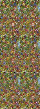 Bahar Tema Dikişsiz desen arka plan rengi. Çiçek ile sorunsuz raster arka plan. Çocuk tarzı. Düz çiçek öğeleri tasarım.