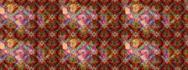 Renkli çiçekler. Raster illüstrasyonu. El çizimi çiçekli soyut çizim deseni.