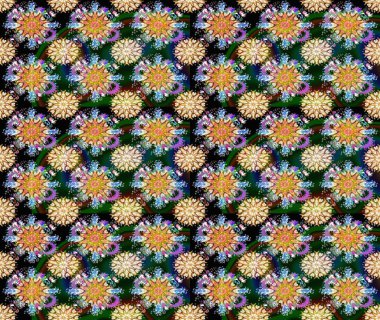 Raster. Zarif, parlak ve mavi çiçek desenli tasarım. Sabıka baskıları, bebek kıyafetleri, duvar kâğıtları, paket kutuları vb..