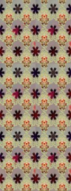 Raster illüstrasyonu. Tropik çiçek desenleri. Tarafsız ve gri renkte çiçekler.