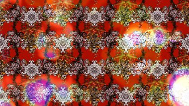 Küçük çiçekteki sevimli çiçek deseni. Raster illüstrasyonu. Çizim.