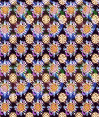 Renkli Bahar Teması eskiz kalıbı. Raster illüstrasyonundaki çiçek desenli çizim. Tarafsız renklerde çiçekler. Düz Çiçek Elementleri Tasarımı.