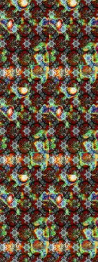 Çiçekli çiçek deseni, suluboya. Raster deseni. Süslü kumaş deseni.