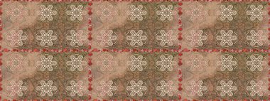Background texture, wallpaper, floral theme in beige and brown colors. Tribal art boho print, vintage flower background. Abstract ethnic raster seamless pattern.