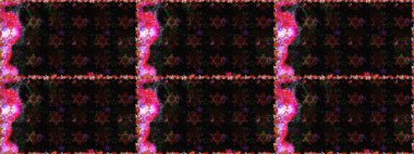 Kusursuz bir arka plan modeli. Raster - stok. Yapraklı çiçekler ve papatya çiçekli siyah ve gri renkler.