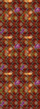 Küçük kahverengi ve kırmızı çiçeklerle oldukça eski bir besin torbası deseni. Tekstil, kumaş, kapaklar, duvar kağıtları, baskı, paket, koleksiyon defteri, örgü, dekupaj için çiçek arkaplanı..