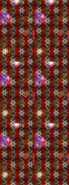 Renkli Bahar Teması eskiz kalıbı. Taslak desenli, modaya uygun kumaş deseni. Düz Çiçek Elementleri Tasarımı. Raster illüstrasyonu. Şirin çiçek elementleri..