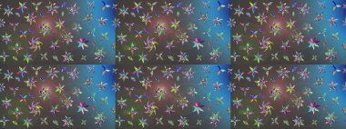 Çiçekli çiçek deseni, suluboya. Raster deseni. Küçük çiçekte güzel bir çiçek deseni..