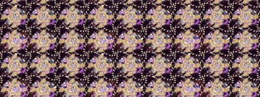 Siyah renkli çiçekler. Hediye ambalaj kağıdı, tebrik kartları, posterler ve pankart tasarımı. Raster düz çiçek çizim deseni.