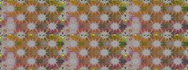 Çiçek ve yapraklı çiçek deseni. Raster illüstrasyonu. Küçük çiçekli şirin desen.