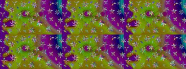 Gömlek, arka plan modelini çiz. Tropik çiçekler. Yeşil ve kahverengi renkte çiçekler.