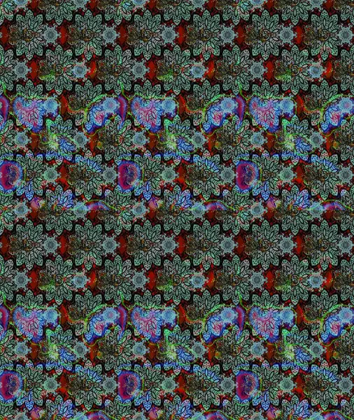 Düz Çiçek Elementleri Tasarımı. Raster illüstrasyonundaki çiçek desenli çizim. Siyah renkli çiçekler. Renkli Yaz Teması çizim şablonu.