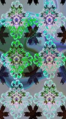 Raster deseni. Çiçekli çiçek deseni, suluboya. Süslü kumaş deseni.