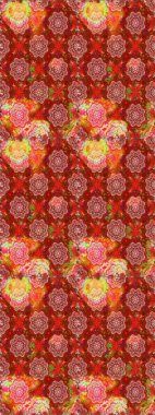 Raster kusursuz. Güzel kumaş deseni. Renkli Bahar Temalı Kusursuz Arkaplan. Düz Çiçek Elementleri Tasarımı. Çiçek deseni.