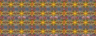 Raster düz çiçek çizim deseni. Hediye ambalaj kağıdı, tebrik kartları, posterler ve pankart tasarımı. Kahverengi renkte çiçekler.