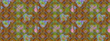 Modern çiçek arkaplanı. Halk tarzı. Moda baskıları için zarif bir şablon. Parlak renkli çiçekleri ve yeşil yaprakları olan harika bir çiçek deseni..