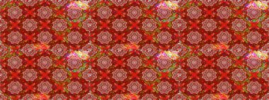 Raster illüstrasyonu. Modaya uygun kumaş deseni. Kusursuz Tony kumaş deseni. Küçük çiçekte sevimli çiçek deseni var..