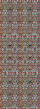 Raster hisseleri. Kusursuz bir arka plan modeli. Gri ve kahverengi çiçekler. Suluboya, elle çizilmiş.