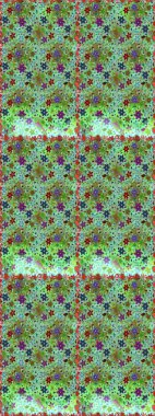 Yeşil ve nötr renklerde çiçeklerle kusursuz çiçek deseni. Çiçekler suluboya tarzında yeşil ve nötr renklerde.