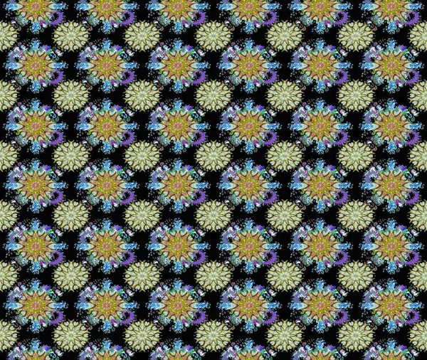 Çiçeksel çizim kalıbının yansıması. Vadinin çiçekleri siyah renklerde.